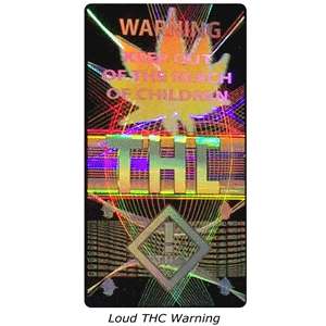 Loud THC Warning Label
